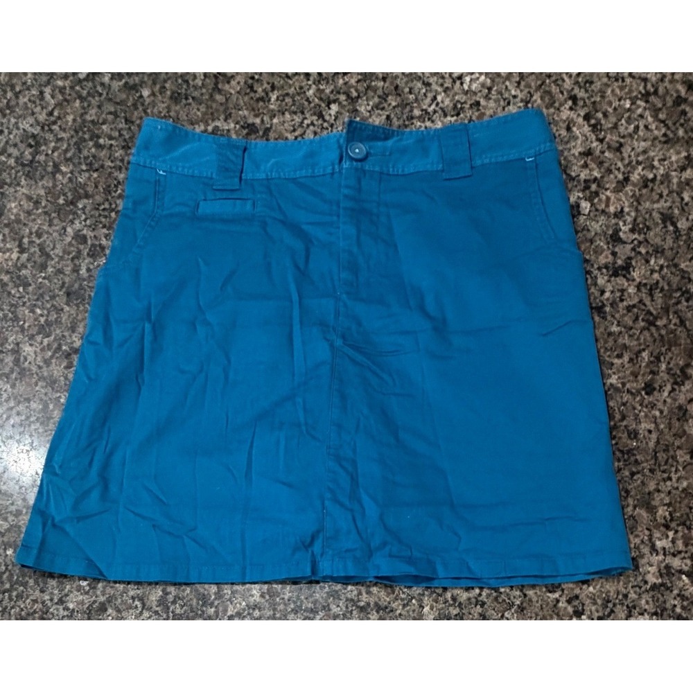 White Stag Women Blue Stretch‎ Cotton Skort Size 8 Average WL29B256 Baby Turq